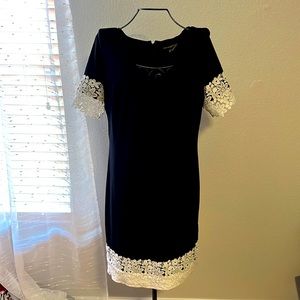 Karl lagerfeld black and white dress sz 6